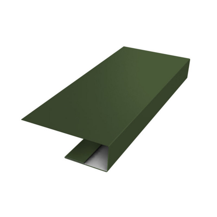 J-Профиль 18мм 0,5 GreenCoat Pural BT с пленкой RR 11 темно-зеленый (RAL 6020 хромовая зелень) (3м)