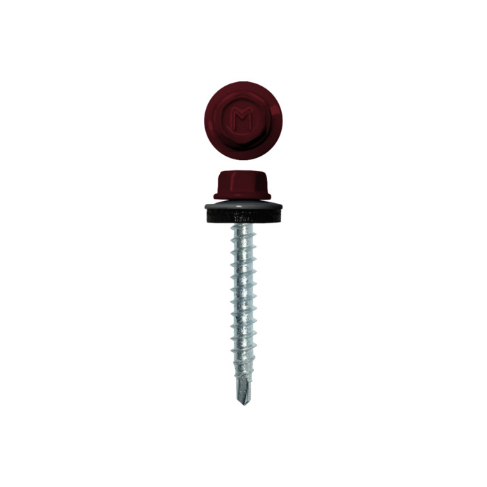 Саморез кровельный Daxmer 4,8х29 RAL 3005 (250) сверло №1