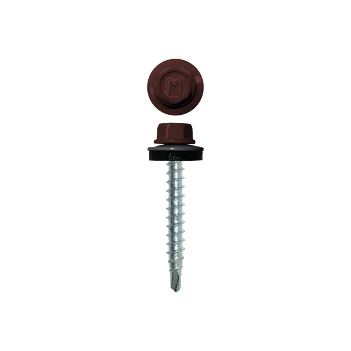 Саморез кровельный Daxmer 4,8х35 RAL 3009 (250) сверло №1