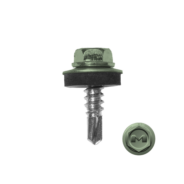 Саморез по металлу Daxmer 5,5х19 RAL 6019 (250) сверло №3