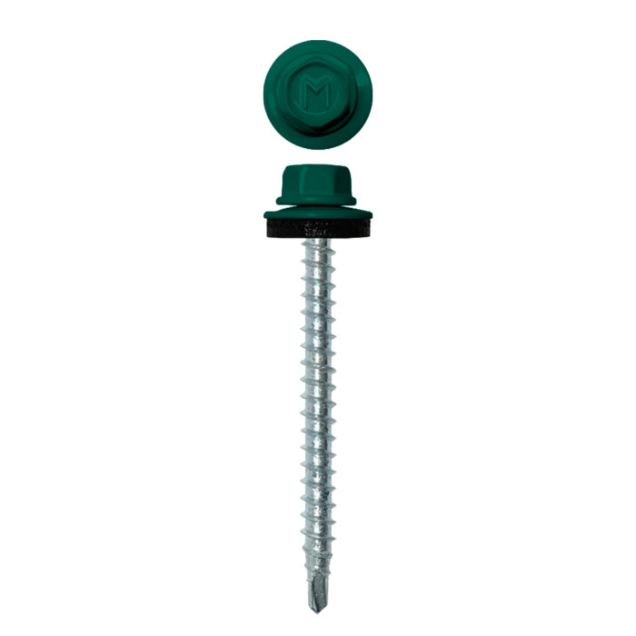 Саморез кровельный Daxmer 4,8х50 RAL 6026 (150) сверло №1