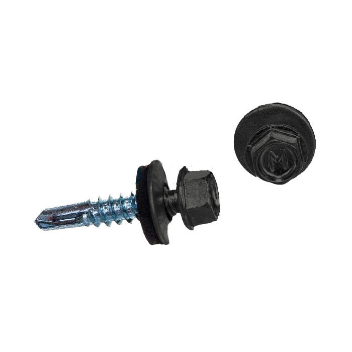 Саморез по металлу Daxmer 5,5х25 RAL 7005 (250) сверло №3