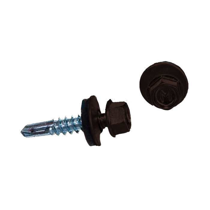 Саморез по металлу Daxmer 5,5х25 RAL 8017 (250) сверло №3