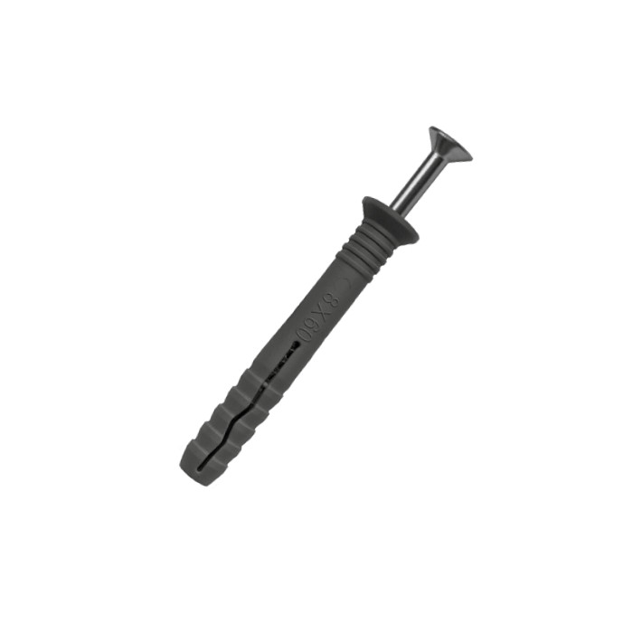Дюбель-гвоздь Daxmer потайной 6х80 (850шт) шлиц Pz2, полипропилен, цинк